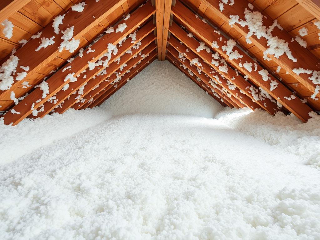 After — 1920s craftsman attic — old fiberglass removed and replaced with R-49 cellulose
